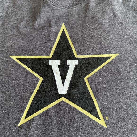 Vintage NCAA Vanderbilt Commodores Black Gold Gray Logo Men's Shirt Medium - Picture 3 of 7